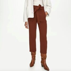 Wilfred Tie Front Pant High waisted Belted Crepe Pants